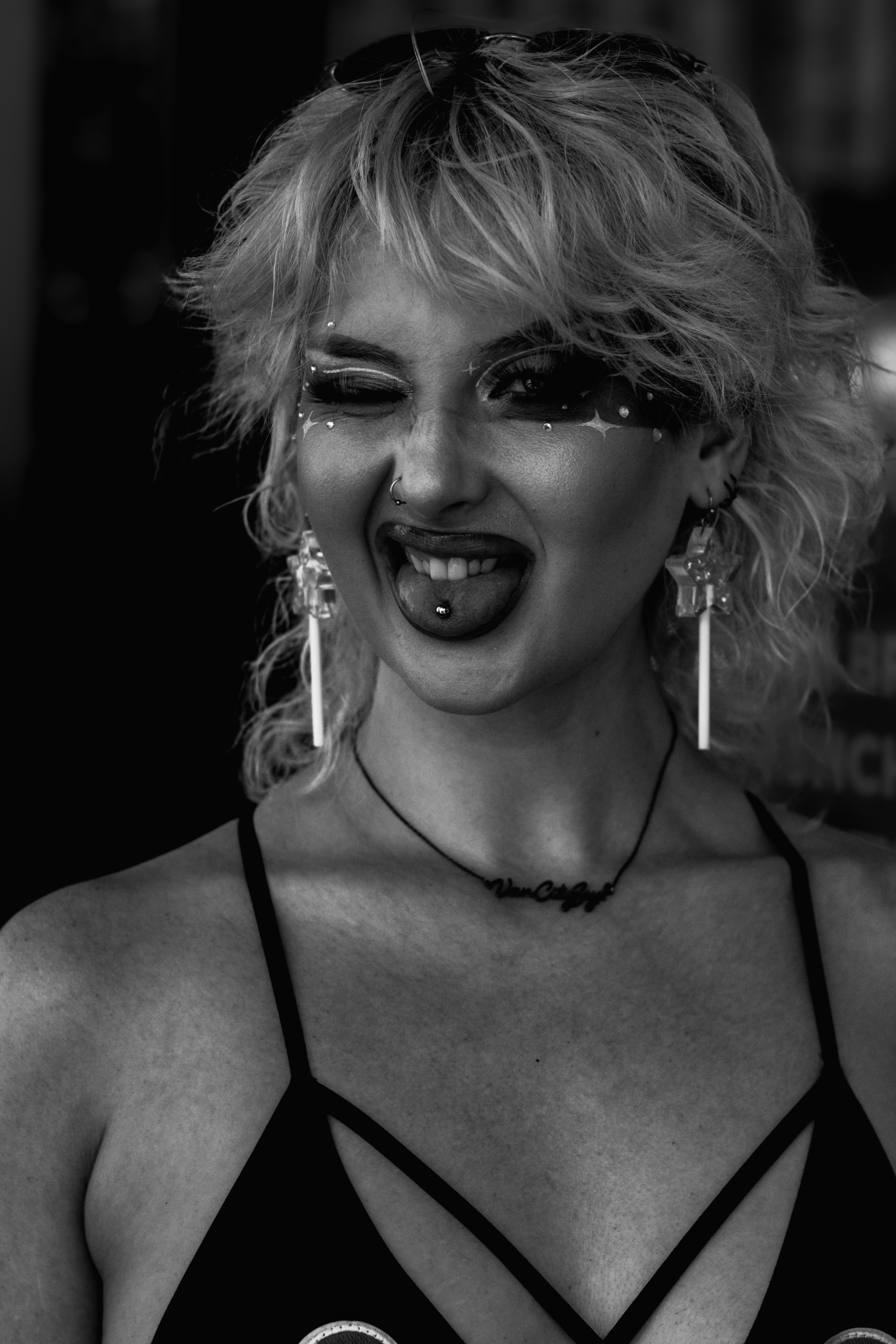 portrait of a girl at pride parade